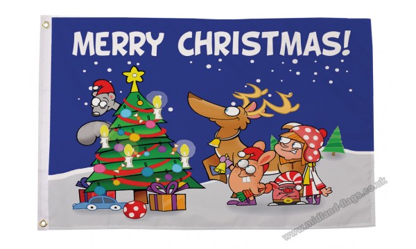 Christmas Scene Flag